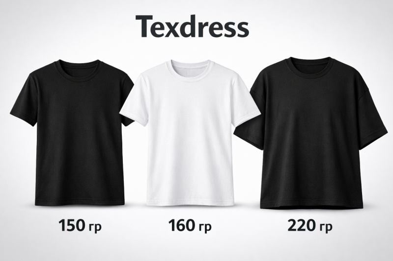 Плотность футболки 150, 160, 180, 220 г/м² — какую выбрать | Texdress