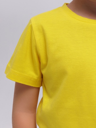 Футболка базовая детская для мальчиков желтая
