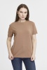Футболка женская прямого кроя коричневая
