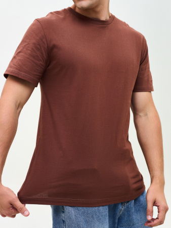 Базовая футболка унисекс коричневая
