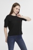 Футболка женская кроп-топ оверсайз черная
