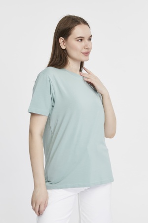 Футболка женская прямого кроя мятная