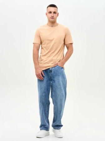 Мужская базовая футболка телесная