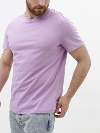 Мужская базовая футболка сиреневая