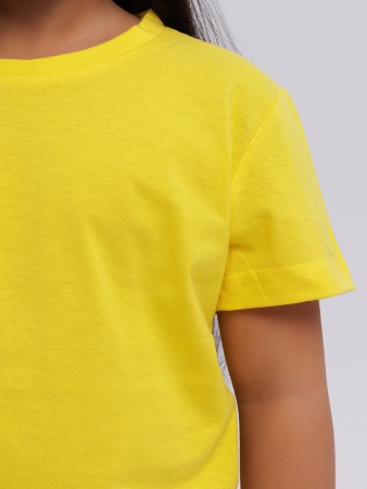 Футболка базовая детская для девочек желтая