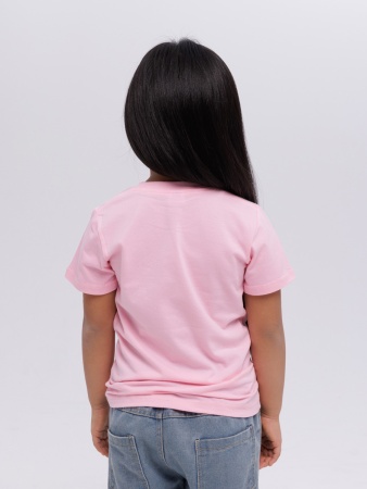 Футболка базовая детская для девочек розовая