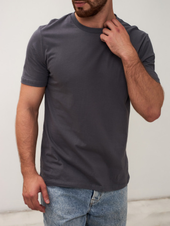 Базовая футболка унисекс графитовый серый