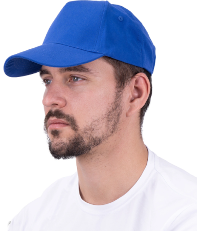 Бейсболка ярко-синяя ткацкое полотно