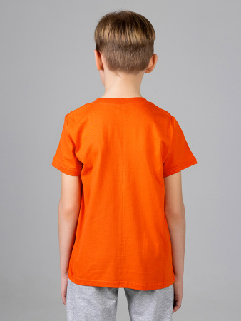 Футболка базовая детская для мальчиков оранжевая