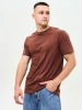 Мужская базовая футболка коричневый шоколад