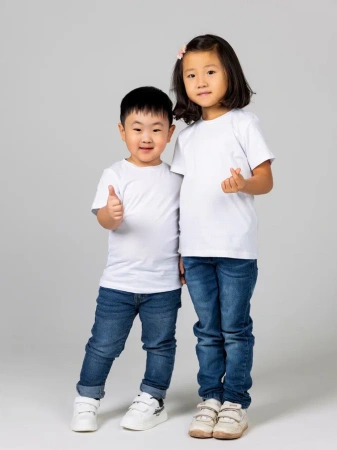 Футболка базовая детская для девочек белая