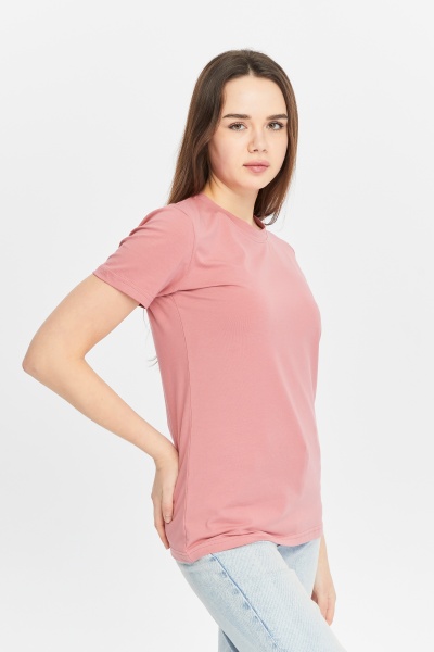 Футболка женская приталеная пыльная роза