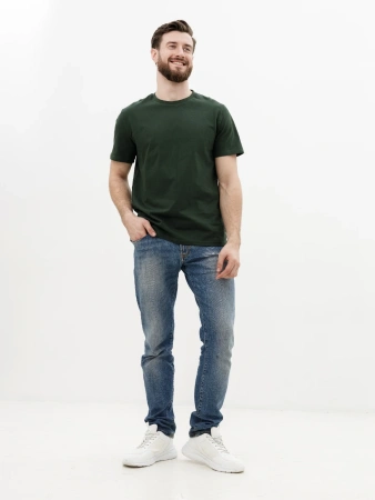 Футболка мужская хаки темный 180гр оптом — TexDress