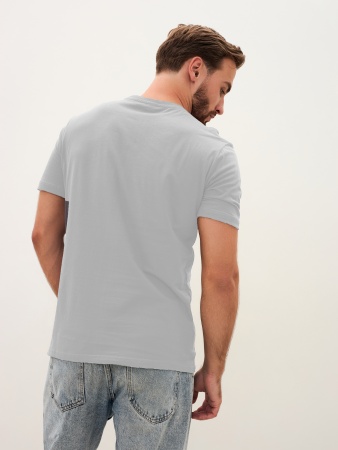 Мужская базовая футболка светло-серый