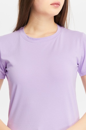Футболка женская приталеная сиреневая