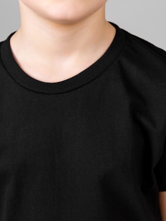 Футболка базовая детская для мальчиков черная