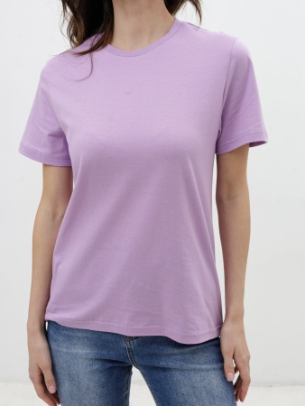 Женская базовая футболка сиреневая