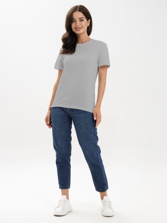 Женская базовая футболка светло-серый графит