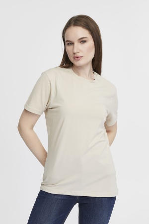 Футболка женская прямого кроя пастельно-бежевый