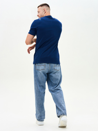 Базовая футболка унисекс темно-синяя