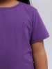 Футболка базовая детская для девочек фиолетовая
