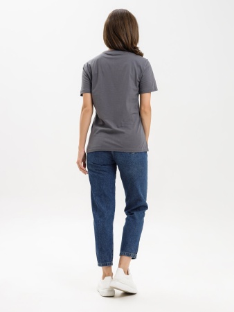 Женская базовая футболка тёмно-серый графит