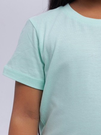 Футболка базовая детская для девочек мятная