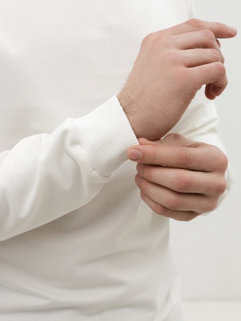 Свитшот мужской без начеса молочно-белый