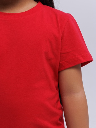 Футболка базовая детская для девочек красная