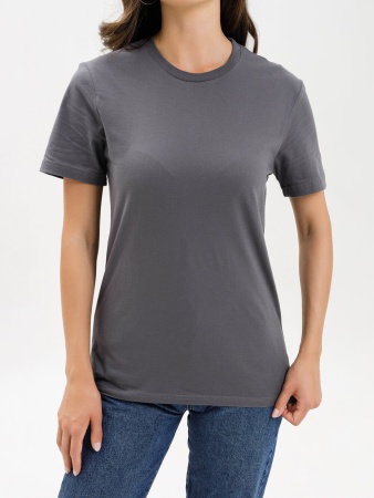 Женская базовая футболка тёмно-серый графит
