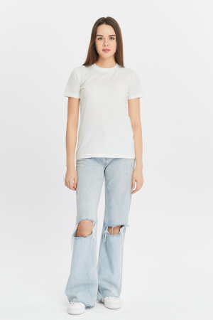 Футболка женская приталеная белая