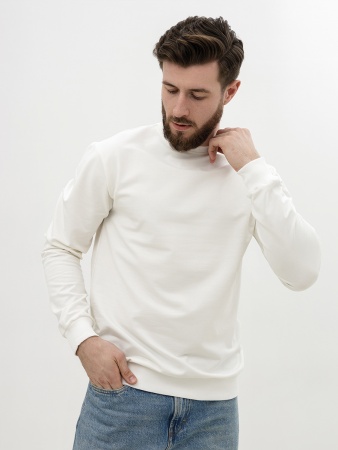 Свитшот мужской без начеса молочно-белый