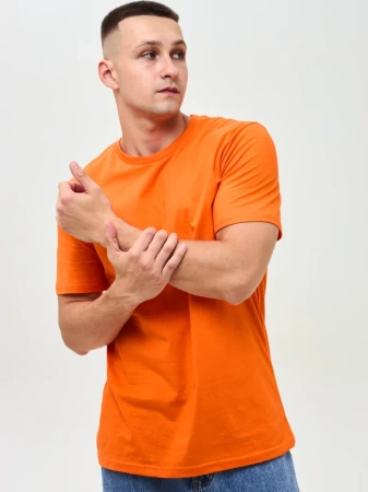 Мужская базовая футболка оранжевая
