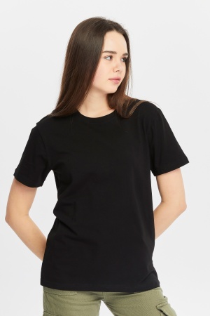 Футболка женская прямого кроя чёрная