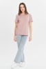 Футболка женская прямого кроя бледно-розовая