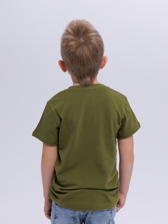Футболка базовая детская для мальчиков хаки