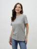 Женская базовая футболка серый меланж