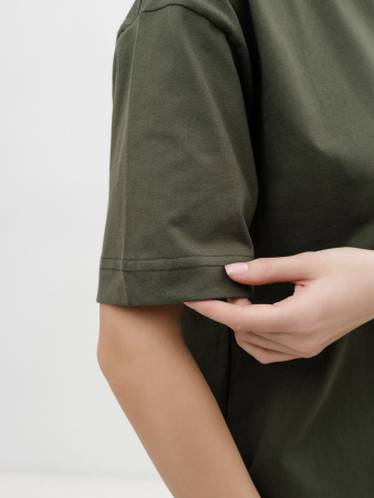 Футболка женская оверсайз хаки