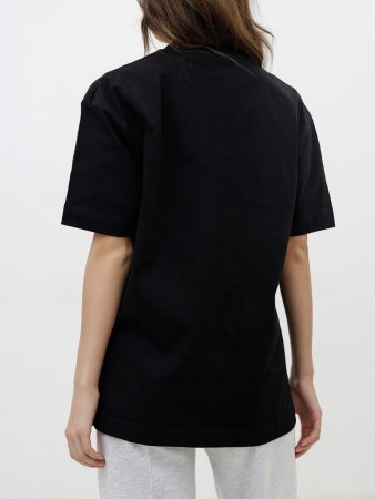 Футболка женская оверсайз черная