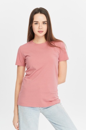 Футболка женская приталеная пыльная роза