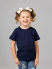 Футболка базовая детская для девочек темно-синяя
