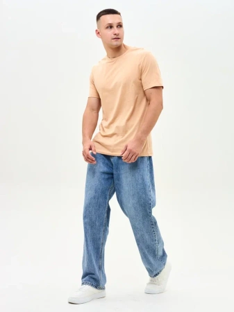 Мужская базовая футболка телесная