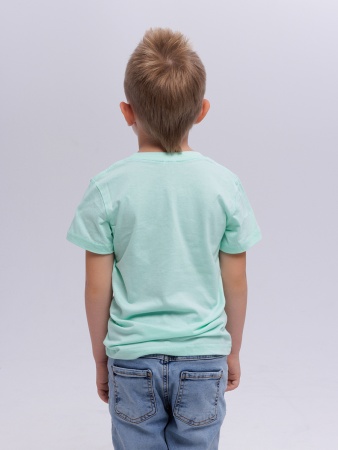 Футболка базовая детская для мальчиков мятная