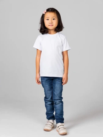 Футболка базовая детская для девочек белая