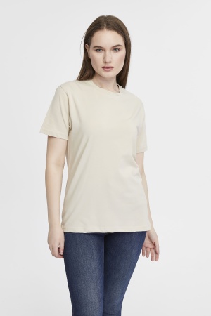 Футболка женская прямого кроя пастельно-бежевый