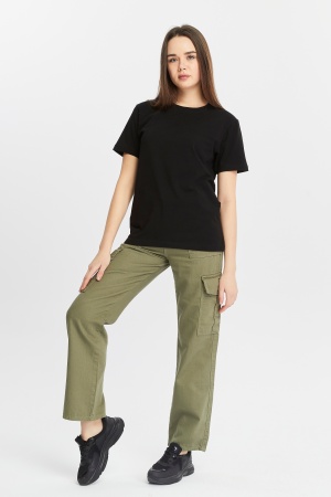 Футболка женская прямого кроя чёрная