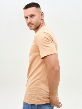 Базовая футболка унисекс телесная оптом — TexDress