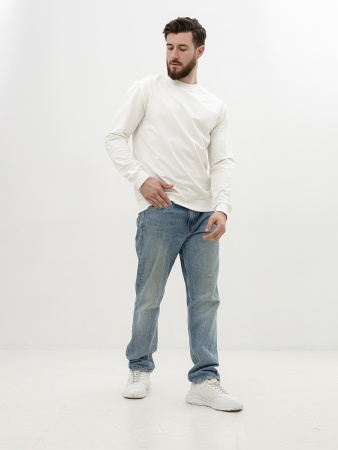 Свитшот мужской без начеса молочно-белый