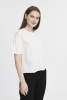 Футболка женская кроп-топ оверсайз белая