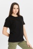 Футболка женская прямого кроя чёрная